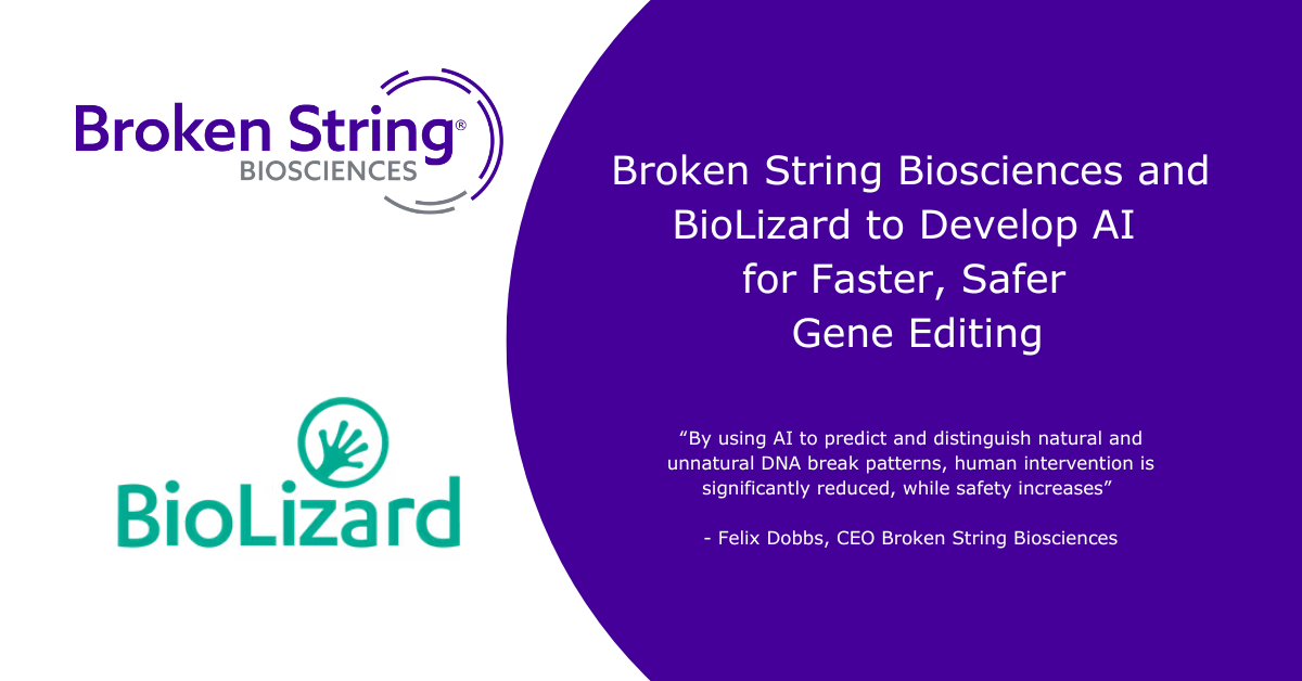 Broken String Biosciences and BioLizard to Develop AI for Faster, Safer Gene Editing